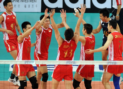 隊員慶祝獲勝