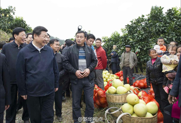 習(xí)近平品水果:夸獎(jiǎng)獼猴桃“味道很好”